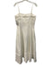 Le AL.X Size M White Cotton Spaghetti Strap Gathered keyhole front Dress White / M