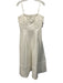 Le AL.X Size M White Cotton Spaghetti Strap Gathered keyhole front Dress White / M