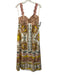Farm Rio Size M White, Pink & Multi Linen Blend Sleeveless Twist Detail Dress White, Pink & Multi / M