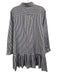 J. Crew Size S White & Navy Blue Cotton Striped Long Sleeve Collared Dress White & Navy Blue / S