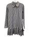 J. Crew Size S White & Navy Blue Cotton Striped Long Sleeve Collared Dress White & Navy Blue / S