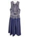 J. Crew Size 6 Blue & White Cotton Blend Gingham Sleeveless Tie Detail Dress Blue & White / 6