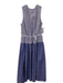J. Crew Size 6 Blue & White Cotton Blend Gingham Sleeveless Tie Detail Dress Blue & White / 6