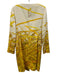 Akris Size 6 Cream White & Yellow Cotton Blend Botanical Print Grass Long Jacket Cream White & Yellow / 6