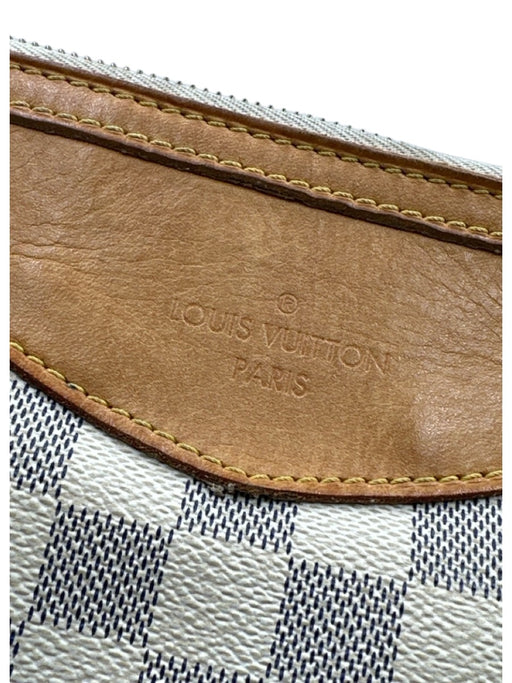 Louis Vuitton cream, blue & brown Coated Canvas & Leather Damier Azur Bag cream, blue & brown / PM
