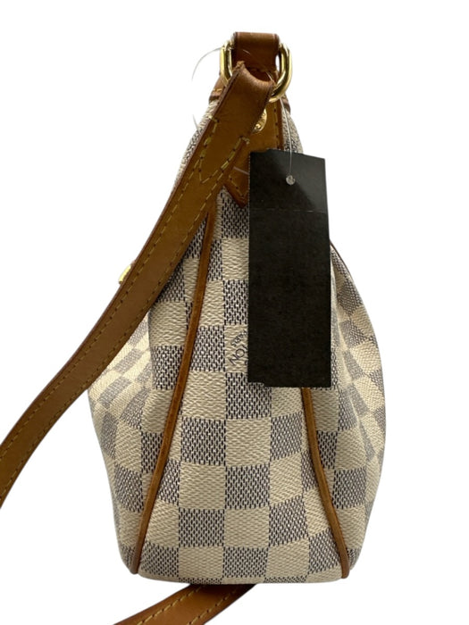 Louis Vuitton cream, blue & brown Coated Canvas & Leather Damier Azur Bag cream, blue & brown / PM