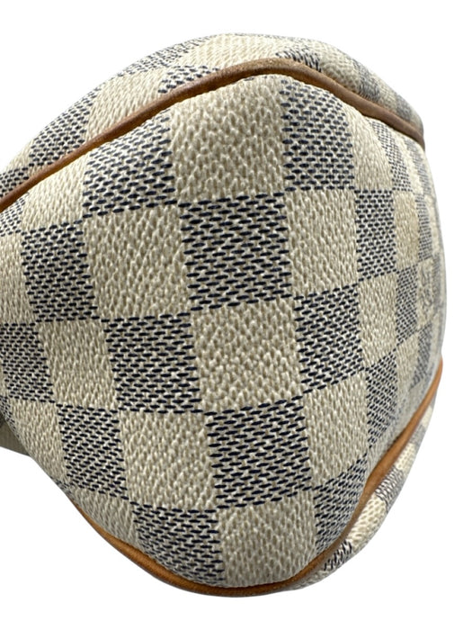 Louis Vuitton cream, blue & brown Coated Canvas & Leather Damier Azur Bag cream, blue & brown / PM