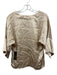 Abbey Glass Size XS Champagne Beige Silk Satin V Neck 1/2 Dolman Sleeve Top Champagne Beige / XS