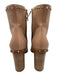 Valentino Garavani Shoe Size 37.5 Beige Pink Leather Upper Rockstud Trim Boots Beige Pink / 37.5