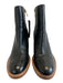 Marc Fisher Shoe Size 7.5 Black Leather Upper Side Zip Round Almond Toe Boots Black / 7.5