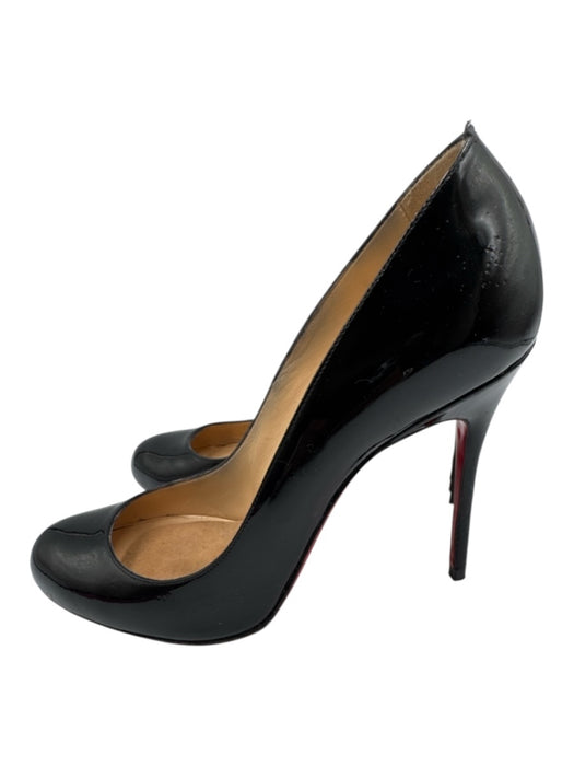 Christian Louboutin Shoe Size 38 Black Leather Upper Patent Stiletto Heel Pumps Black / 38