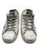 Golden Goose Shoe Size 38 White & Blue Leather Upper Glitter Detail Sneakers White & Blue / 38