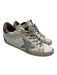 Golden Goose Shoe Size 38 White & Blue Leather Upper Glitter Detail Sneakers White & Blue / 38