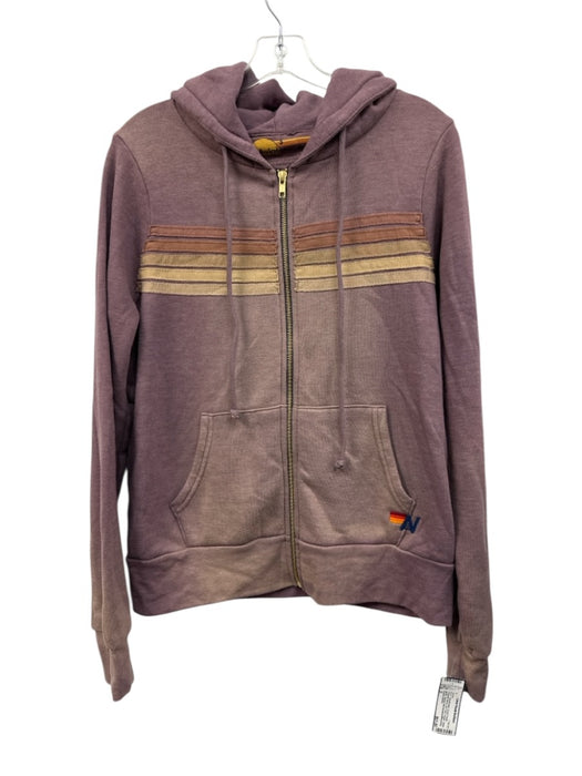 Aviator Nation Size S Dusty Purple Polyester Blend Zip Front Hoodie Jacket Dusty Purple / S