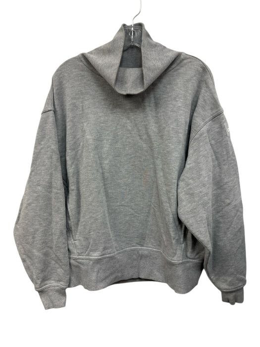 Alo Size Est S Light Gray Missing Fabric Tag Heathered High Neck Sweater Light Gray / Est S