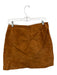 BlankNYC Size 26 Rust Brown Leather Suede Buckle Detail Front Slit Mini Skirt Rust Brown / 26