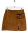 BlankNYC Size 26 Rust Brown Leather Suede Buckle Detail Front Slit Mini Skirt Rust Brown / 26