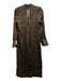 Rails Size XS Taupe Brown Rayon Blend Satin Long Sleeve Button Front Shirt Dress Taupe Brown / XS