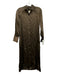 Rails Size XS Taupe Brown Rayon Blend Satin Long Sleeve Button Front Shirt Dress Taupe Brown / XS