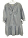 Storia Size S Light blue & white Nylon Blend Micro Floral Button Front Dress Light blue & white / S