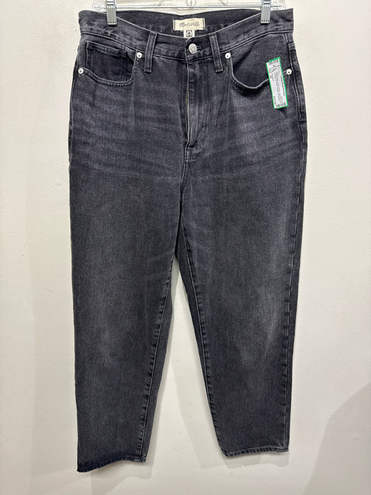 Madewell Size 29 Black Wash Cotton Denim High Rise Zip & Button 5 Pocket Jeans