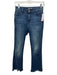 DL1961 Size 25 Medium Wash Cotton Zip Fly Flare Frayed Hem Cropped Jeans Medium Wash / 25