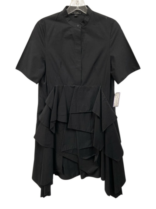 COS Size 2 Black Cotton Ruffle Dress Black / 2