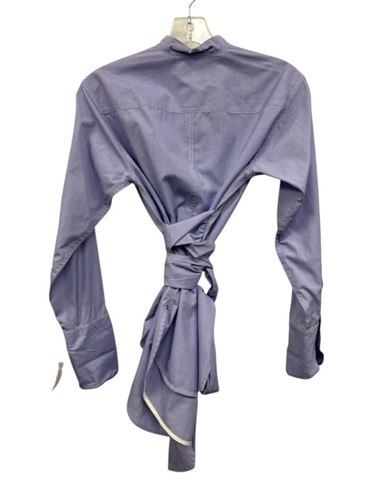 Thomas Mason for J. Crew Size 00 Purple blue Cotton Long Sleeve Button Up Top Purple blue / 00