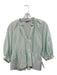 Amanda Uprichard Size XS Mint Green Rayon & Linen 1/2 Balloon Sleeve V Neck Top Mint Green / XS