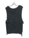 Margaret O'leary Size S Charcoal Black Polyester Blend Chunky Knit Tie Side Vest Charcoal Black / S