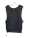 Margaret O'leary Size S Charcoal Black Polyester Blend Chunky Knit Tie Side Vest Charcoal Black / S