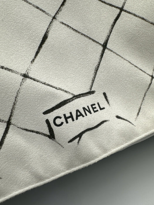 Chanel Black Caviar Leather Chain Strap Quilted Double Flap Silver hardware Bag