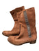 Ugg Shoe Size 7.5 Cinnamon Suede Side Zip Leather Accents Almond Toe Flat Boots Cinnamon / 7.5