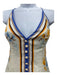 Zimmerman Size 1 Cream, blue & orange Linen & Cotton Halter Faux Buttons Dress Cream, blue & orange / 1