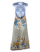 Zimmerman Size 1 Cream, blue & orange Linen & Cotton Halter Faux Buttons Dress Cream, blue & orange / 1