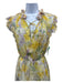 Zimmerman Size 1 Yellow Print floral Sleeveless Sheer Slip Inc Tiered Dress Yellow Print / 1