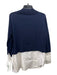 Veronica Beard Size S Navy & white Merino Wool 2 Buttons Button Sleeve Top Navy & white / S