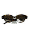 Chloe Brown & Black Acetate Tortoise Cat Eye gold accent Sunglasses Brown & Black