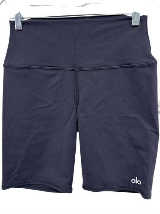Alo Size Medium Black Elastic Waist Biker Shorts Black / Medium
