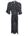 Rebecca Taylor Size 4 Navy Blue Print Silk Button Front Floral Jumpsuit Navy Blue Print / 4