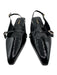 Larroude Shoe Size 8.5 Black Patent Leather Mary Jane Pointed Toe Flats Black / 8.5