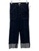 Cinq a Sept Size 2 Dark Wash Cotton Blend Button Close Flare Cuff bottom Jeans Dark Wash / 2