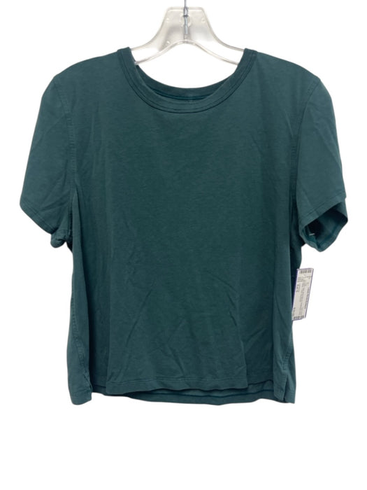 Lululemon Size Est S Dark Teal Short Sleeve Heathered Crew Neck T Shirt Top Dark Teal / Est S