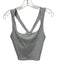 Alo Yoga Size M Light Gray Polyester Sleeveless Ribbed Cropped Top Light Gray / M