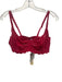Cosa Bella Size 36B Red Polyamide Hook & Eye closure Lace Adjustable Strap Bra Red / 36B