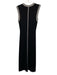 Le Bop Size S Black & White Viscose Blend Ribbed Ringer Sleeveless Midi Dress Black & White / S