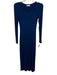 Sablyn Size S Blue Modal Blend Ribbed Knit Long Sleeve Maxi Dress Blue / S