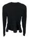 Simkhai Size S Black Cotton & Wool Blend Ribbed mixed knit Zip Peplum Jacket Black / S