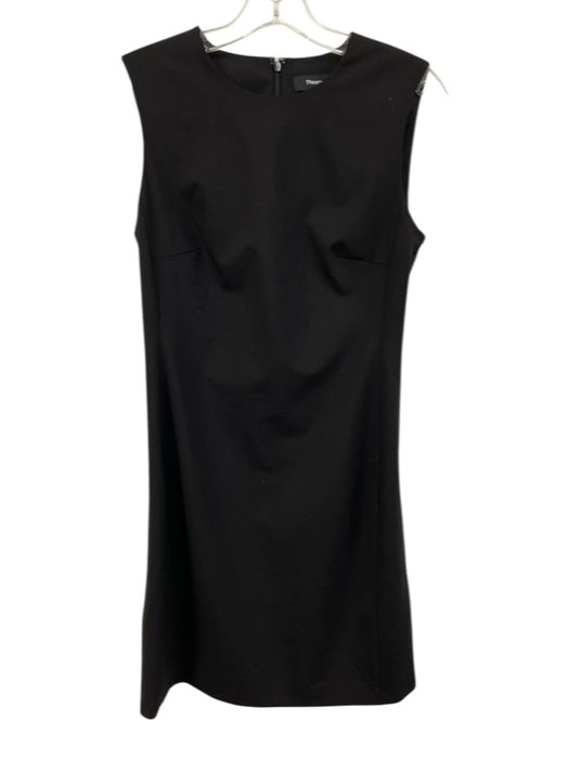 Theory Size 6 Black Wool Blend Sleeveless Above knee Shift Dress Black / 6