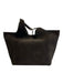 COS Dark Brown Suede Inner Pocket Top Handle Magnetic Close Tote Bag Dark Brown / Large